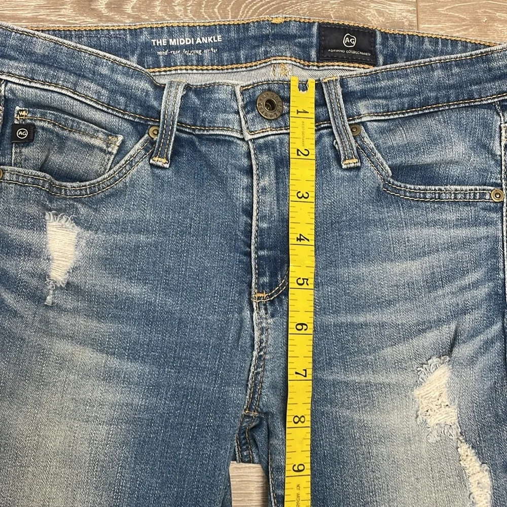 AG Adriano Goldschmied The Middi Ankle Mid Rise Legging Ankle Denim Jeans 24R